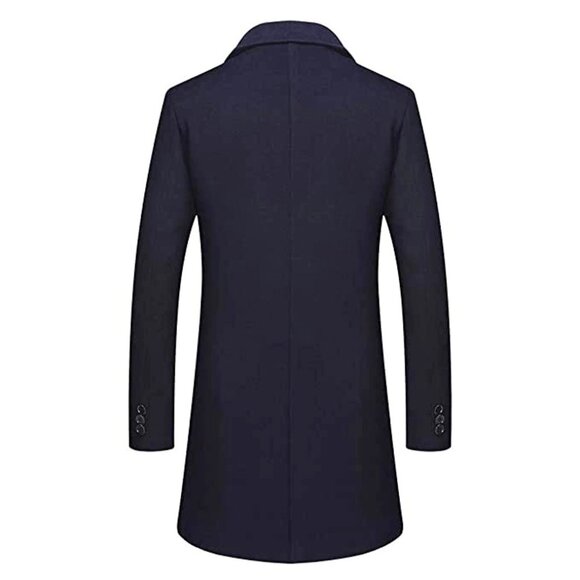 Vogstyle Men’s Wool Blend Stand Collar Coat – Asian Size L (Fits Like US S) - Picture 2 of 10